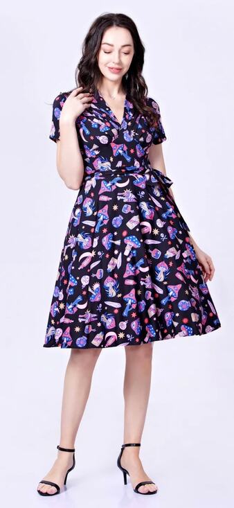 Unique Vintage Dresses & Skirts - Unique Vintage Miss Lulo Soysilk Rose Potions Dress XS NWT